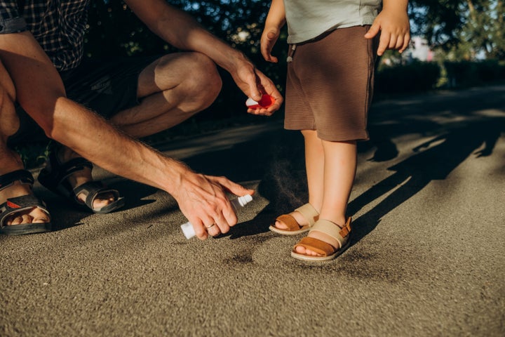 Using bug spray is a good way to keep mosquitoes away.