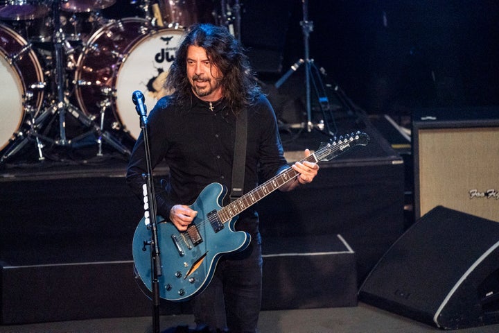 Dave Grohl on stage in Texas last year