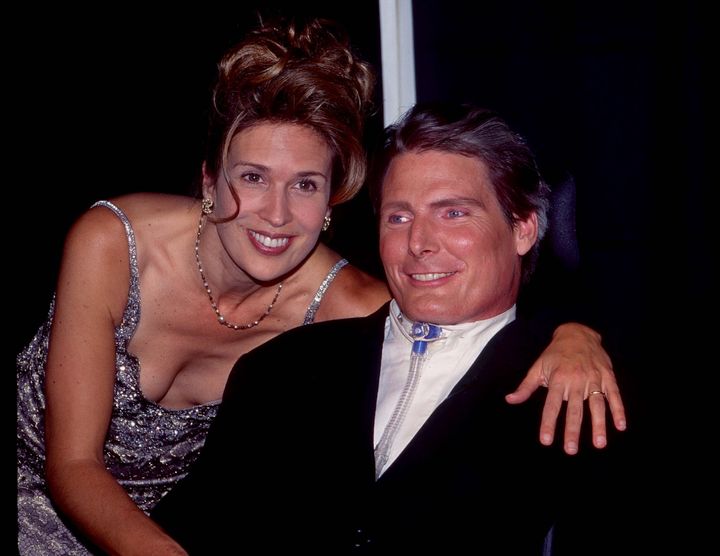 Christopher Reeve mit seiner Frau Dana bei den GQ Men's Awards 1997.