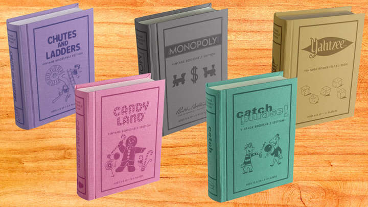 Chutes and Ladders, Candy Land, Monopoly, Catchphrase, Yahtzee