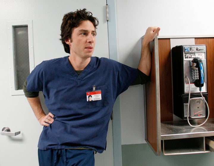 Zach on the set of Scrubs in 2006