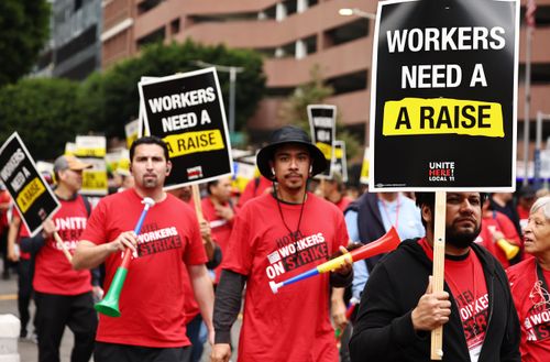 Hotel workers went on strike in California last year. Now the work stoppages could hit East Coast cities as well.