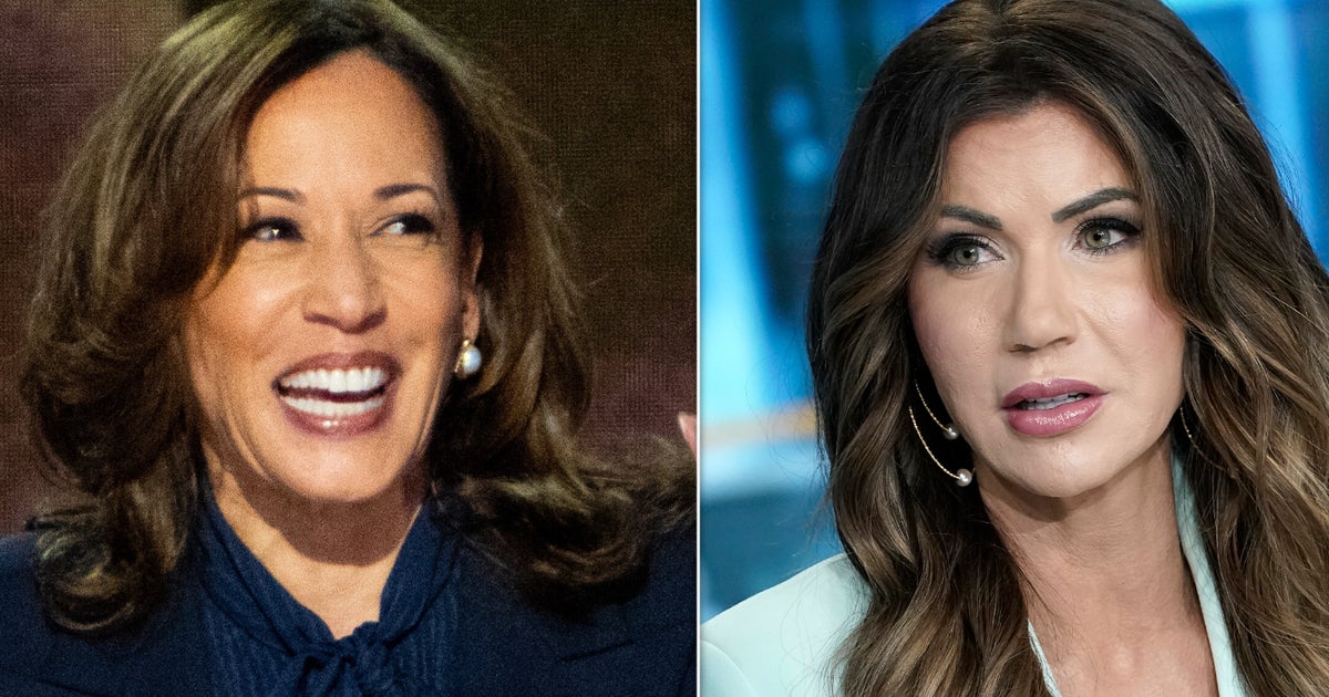NextImg:Kristi Noem's Jab About Kamala Harris Looking 'Crazy' Goes Left... And Woof