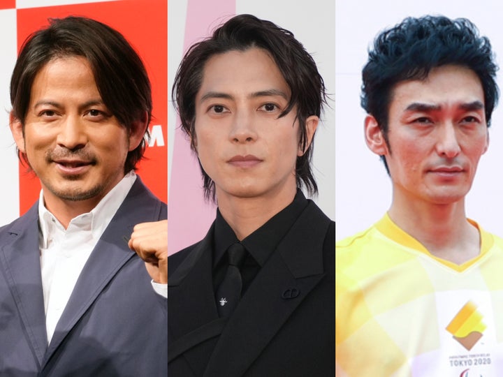 （左から順に）岡田准一さん、山下智久さん、草彅剛さん