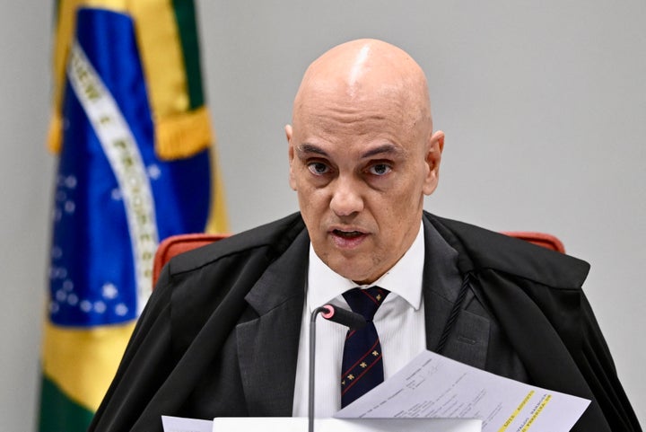 The Supreme Court's Judge Alexandre de Moraes speaks during a convention successful Brasilia connected June 18, 2024. (Photo by EVARISTO SA / AFP) (Photo by EVARISTO SA/AFP via Getty Images)