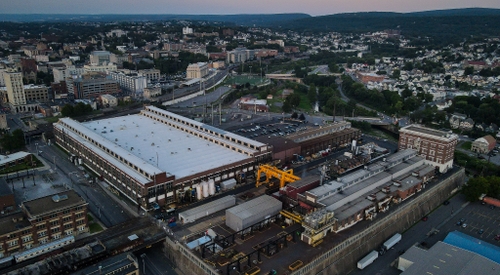 The Scranton Army Ammunition Plant is pictured in Scranton, Pennsylvania, on Aug. 27.