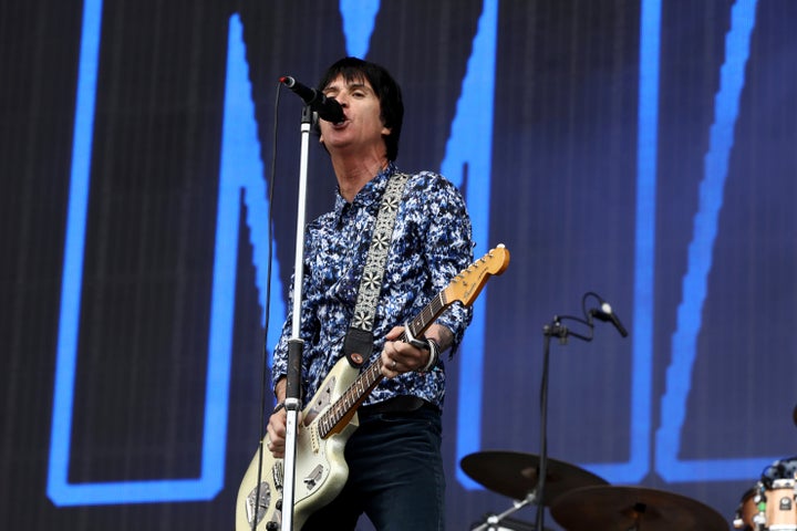 Johnny Marr on stage at Glastonbury in 2019