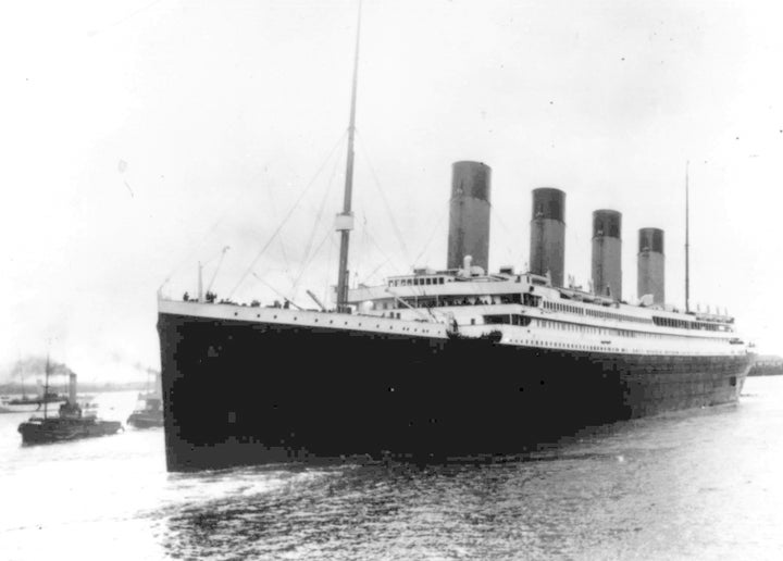 The Titanic is seen leaving Southampton, England, on April 10, 1912. Researchers spent 20 days documenting the ship's wreckage this summer.