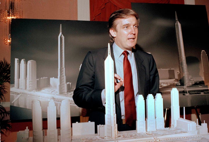 Donald Trump pictured in the mid-80s, around the time The Apprentice is set