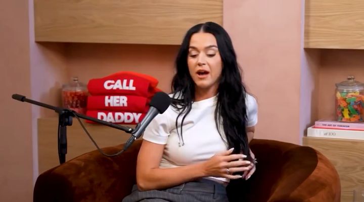 Katy Perry in the Call Her Daddy studio