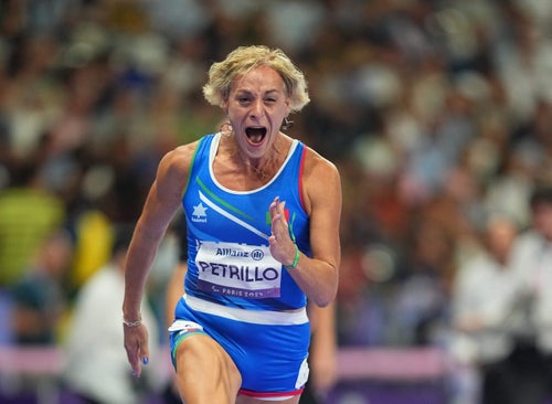 Valentina Petrillo, pictured competing in her 400 semifinal heat at the Paris Paralympics, has said, "We all have the right to a second choice of life, a second chance."