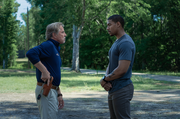 Don Johnson as Chief Sandy Burnne and Aaron Pierre as Terry Richmond in "Rebel Crest." Pierre described the film’s script as "Nice" and said: "There is no world in which I would have said anything other than yes to being part of this project."