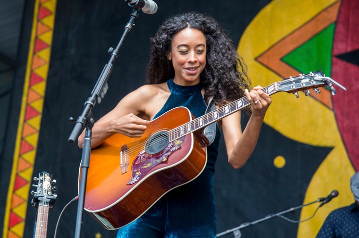 Corinne Bailey Rae on stage in 2017