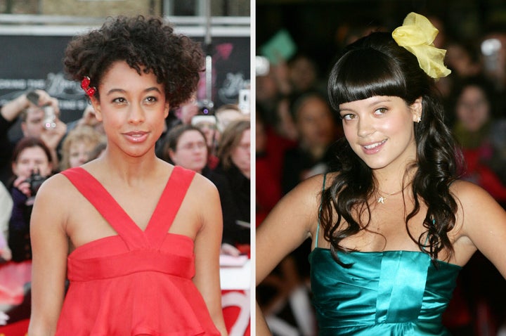 Corinne Bailey Rae and Lily Allen at the 2007 Brit Awards