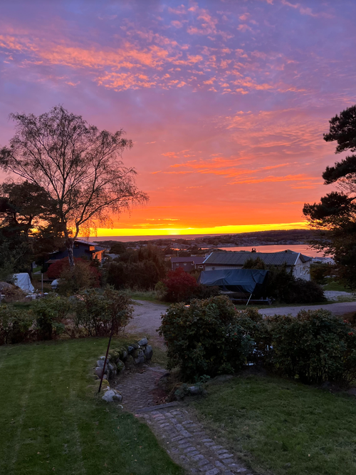 "This is the spectacular view from Sven's house in Sweden," the author writes.