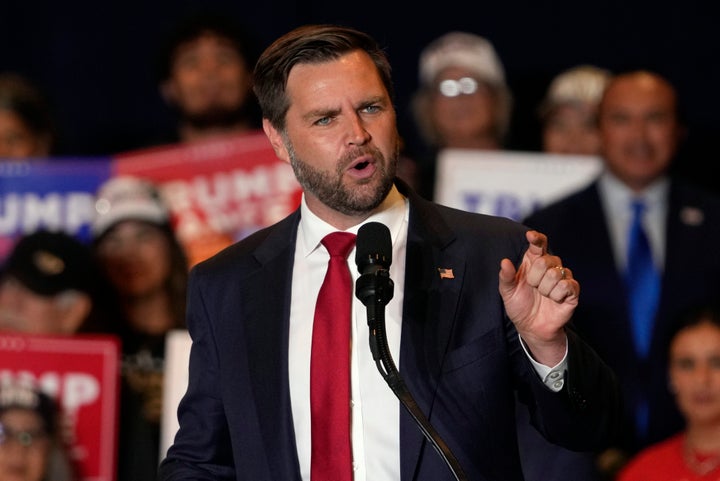 Republican vice presidential nominee Sen. JD Vance, R-Ohio, spoke at a campaign event, Thursday, Sept. 5, 2024 in Phoenix.