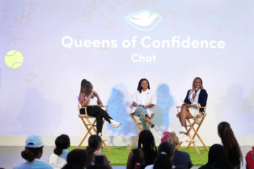 Dre Brown, Virginia Thornton and Venus Williams speak in New York City on Sept. 4.
