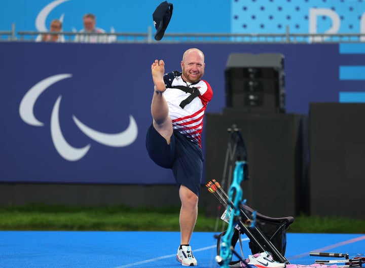 Stutzman being a goof after winning his semifinal Sunday.