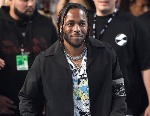 FILE - Kendrick Lamar arrives at the MTV Video Music Awards, on Aug. 27, 2017, in Inglewood, Calif. (Photo by Chris Pizzello/Invision/AP, File)