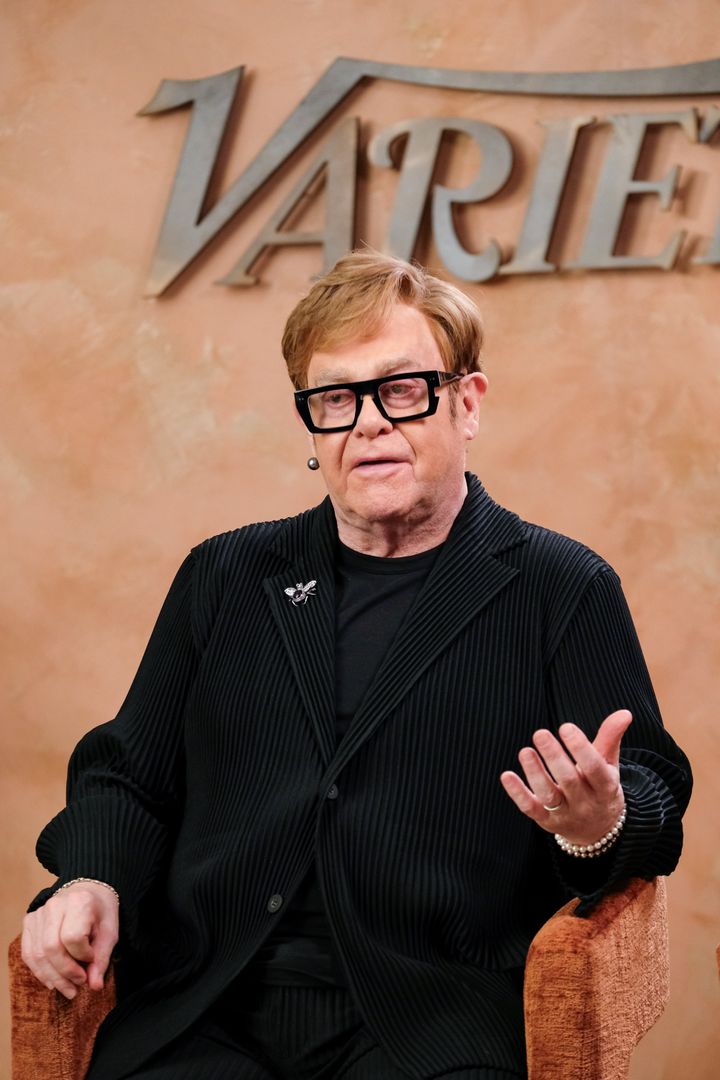 Elton John speaks at the Toronto International Film Festival on Saturday. During an event hosted by Variety, John said he laughed when he learned Donald Trump had been calling Kim Jong Un "Little Rocket Man."