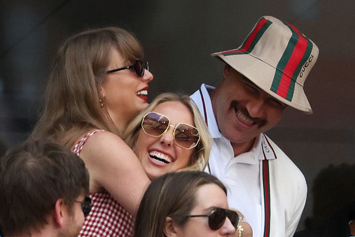 Taylor Swift, Travis Kelce and Brittany Mahomes at the U.S. Open.