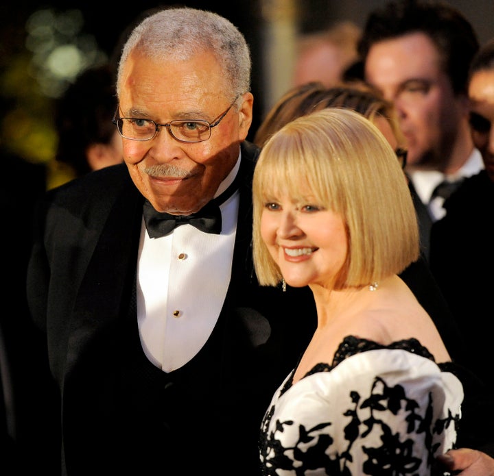 James Earl Jones, left, and wife Cecilia Hart at the Governors Ball following the 84th Academy Awards on Sunday, Feb. 26, 2012. (AP Photo/Chris Pizzello)