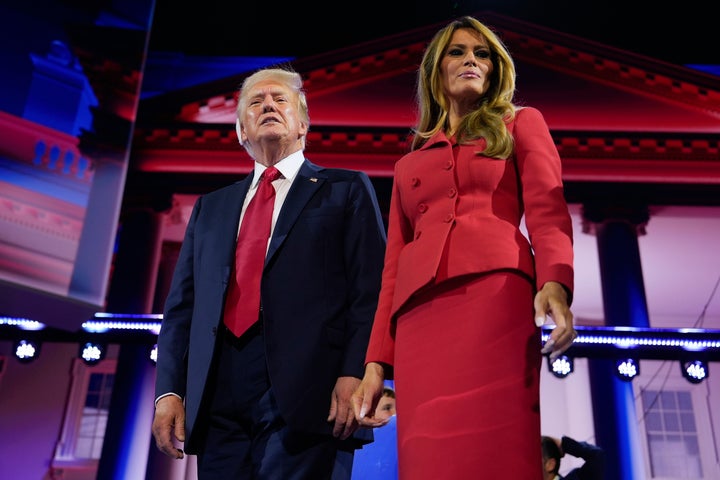 Donald and Melania Trump pictured in July