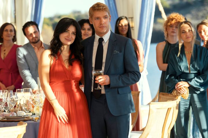 Eve Hewson as Amelia Sacks and Billy Howle as Benji Winbury in Netflix's "The Perfect Couple."