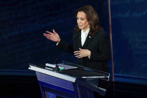 Vice President Kamala Harris at Tuesday's debate in Philadelphia. 