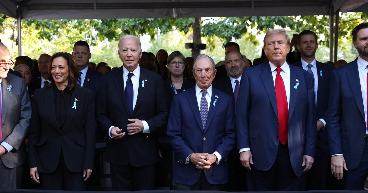 NextImg:Kamala Harris, Donald Trump Shake Hands At 9/11 Memorial At World Trade Center