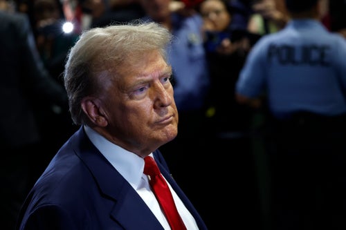 Former President Donald Trump’s poor debate performance meant he had to venture out into the spin room himself on Wednesday night. 