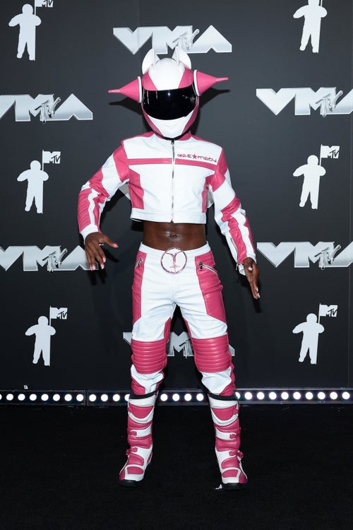 Lil Nas X photographed at the 2024 MTV Video Music Awards red carpet on September 11, 2024 in Elmont, New York.