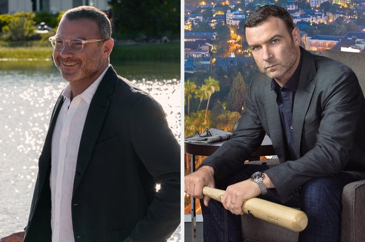 Liev Schreiber in The Perfect Couple (left) and Ray Donovan (right)