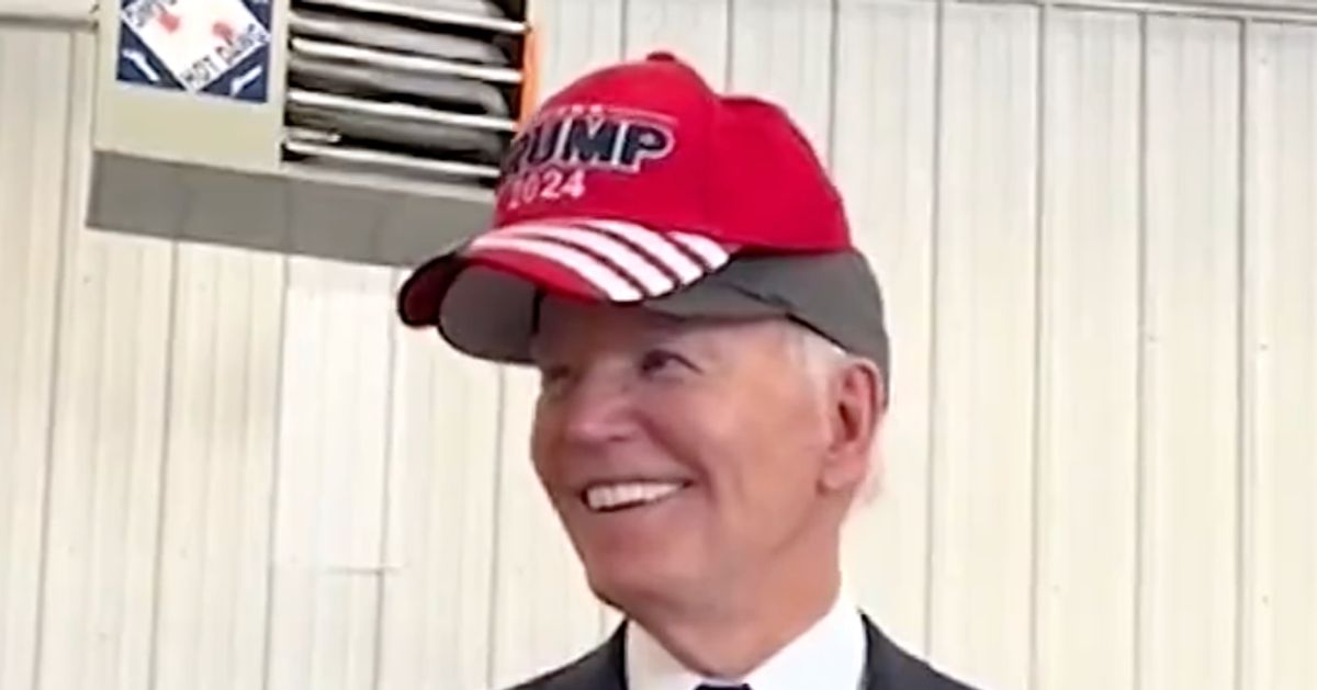 Biden’s Donning Of Trump Hat Confuses Social Media Users