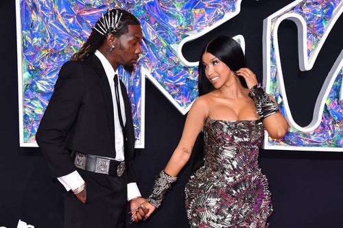 Cardi B and Offset attend the MTV Video Music Awards on Sept. 12, 2023. The pair, who are in the midst of a divorce, welcomed their third child together last weekend.