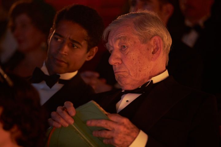 Sir Ian on the set of The Critic with co-star Alfred Enoch