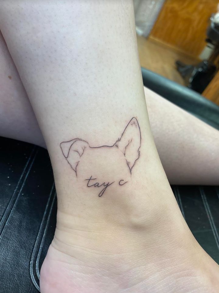 The tattoo Sammie got of Chase with her nickname for him: Tay C.