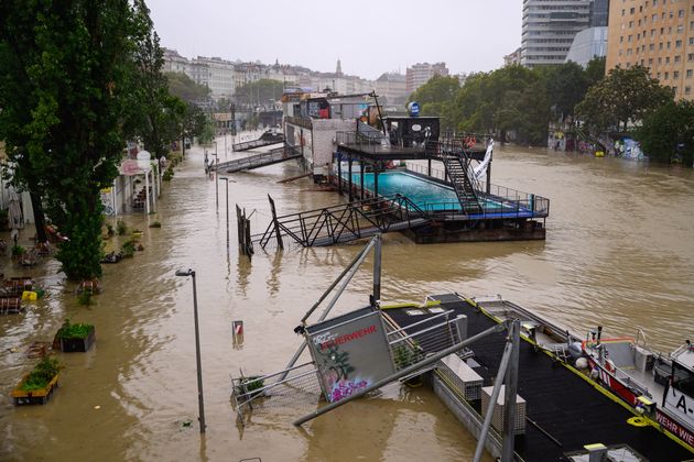 Πλημμυρισμένο κανάλι του Δούναβη στην Αυστρία (15 Σεπτεμβρίου 2024) 