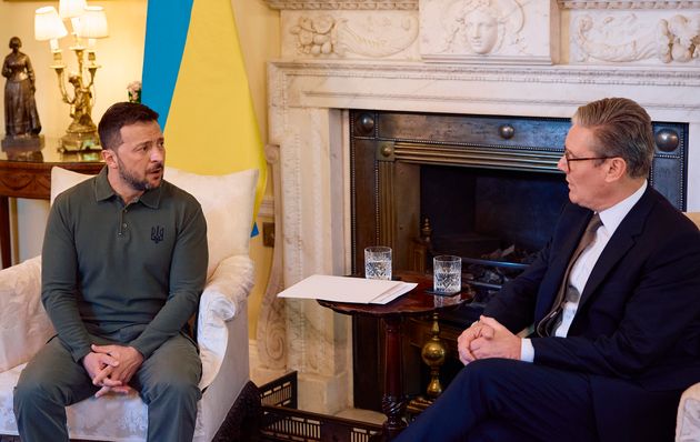 Volodymyr Zelenskyy with Keir Starmer in 10 Downing Street in July.