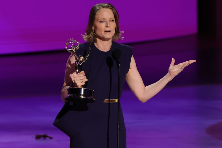 Jodie Foster accepts the Outstanding Lead Actress in a Limited or Anthology Series or Movie award for "True Detective."