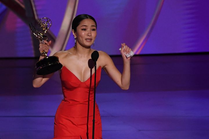 Anna Sawai accepts the Outstanding Lead Actress in a Drama Series award for "Shogun."