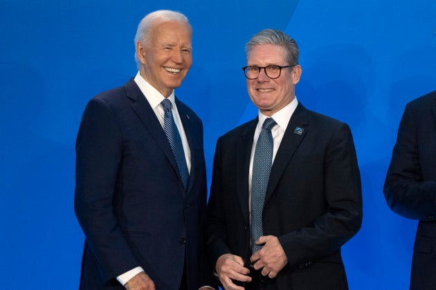 US president Joe Biden with UK PM Keir Starmer