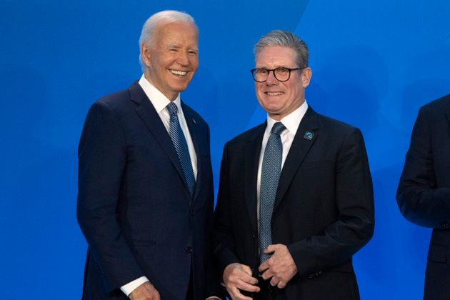 US president Joe Biden with UK PM Keir Starmer