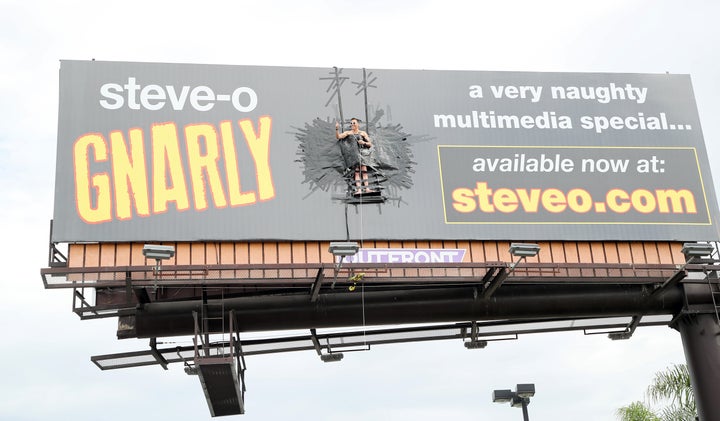 Steve-O tends to go extreme lengths for his comedy. In 2020, he duct-taped himself to a Billboard in Hollywood promoting his special, "Steve-O: Gnarly."