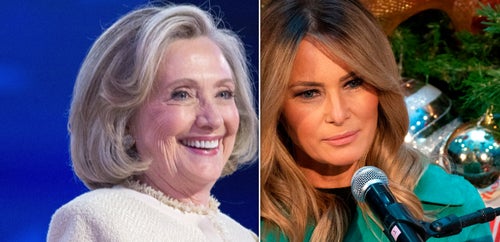 Former first ladies Hillary Clinton and Melania Trump.