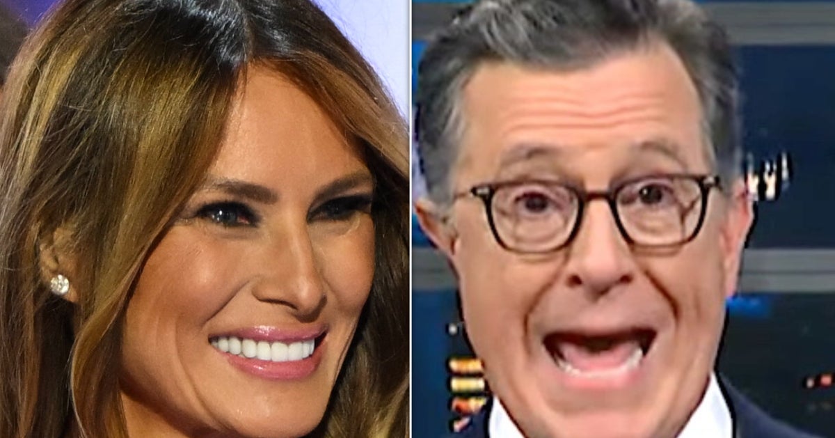 NextImg:Melania Trump Resurfaces To Defend Her Nude Pics, And Stephen Colbert Is Totally Baffled