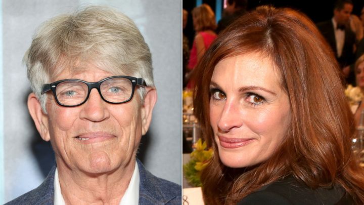 The photos show the actors and siblings Eric Roberts (left) and Julia Roberts.