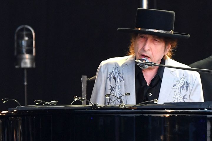 Bob Dylan performs on a double bill with Neil Young in 2019 in London.