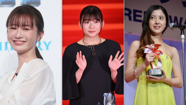 松本まりかさん、伊藤沙莉さん、吉高由里子さん（左から順に）