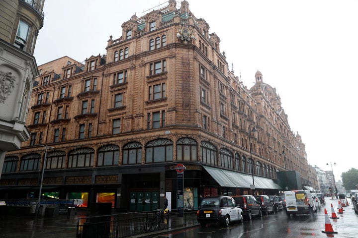 Γενική άποψη του πολυκαταστήματος Harrods στο Λονδίνο, Τετάρτη, 1 Ιουλίου 2020.